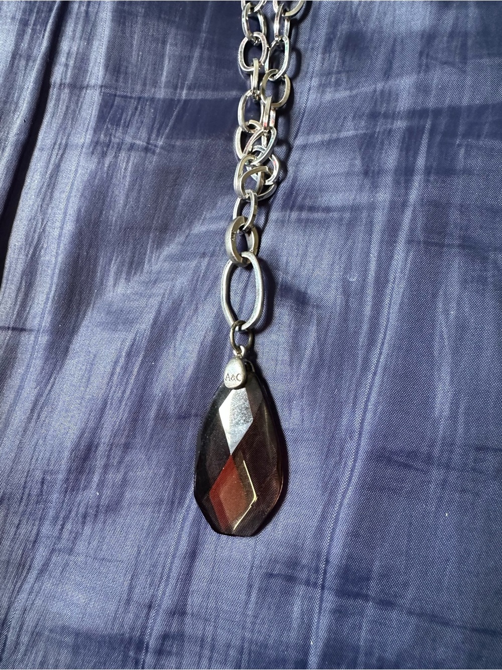 Hematite Faceted Teardrop Pendant Necklace - Hematite. Bundle i give u great dea